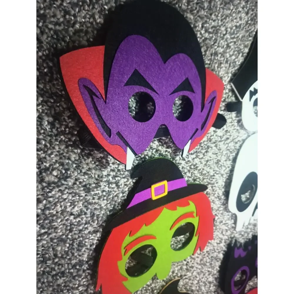 Lot 18 New Kids Halloween Costume Eye Masks Party Classroom Teacher Prize Set